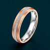Elegant Rose Gold Textured Band Ring in 925 Sterling Silver