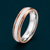 Minimal Dual-Tone Textured Band Ring in 925 Sterling Silver