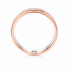 Minimal Dual-Tone Textured Band Ring in 925 Sterling Silver
