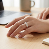 Modern Geometric Rose Gold Ring in 925 Sterling Silver