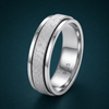 Minimal Frosted Texture Band Ring in 925 Sterling Silver