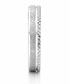Elegant Dual Texture Band Ring in 925 Sterling Silver