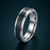 Modern Black Textured Band Ring in 925 Sterling Silver