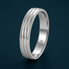 Minimal Triple Line Texture Ring in 925 Sterling Silver