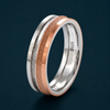 Luxury Triple Tone Textured Ring in 925 Sterling Silver