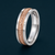 Elegant Rose Gold Textured Ring in 925 Sterling Silver
