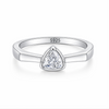 Elegant Heart Solitaire Ring in 925 Sterling Silver