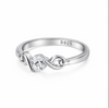 Elegant Knot Solitaire Ring in 925 Sterling Silver