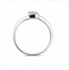 Elegant Princess Cut Solitaire Ring in 925 Sterling Silve
