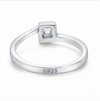 Elegant Princess Cut Solitaire Ring in 925 Sterling Silve