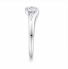 Elegant Wave Solitaire Ring in 925 Sterling Silver
