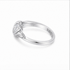 Elegant Floral Wave Solitaire Ring in 925 Sterling Silver