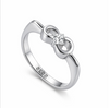 Elegant Infinity Bow Solitaire Ring in 925 Sterling Silver