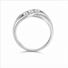 Triple Stone Wave Designer Ring in 925 Sterling Silver