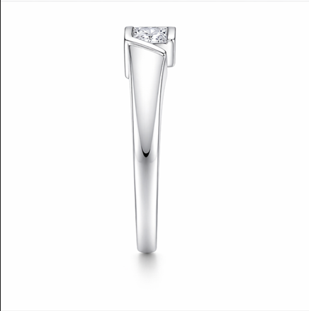 S925 Sterling Silver Princess-Cut Ring for Women