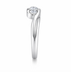 Elegant Twin Stone Wave Ring in 925 Sterling Silver