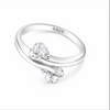 Double Heart Silver Ring for Women