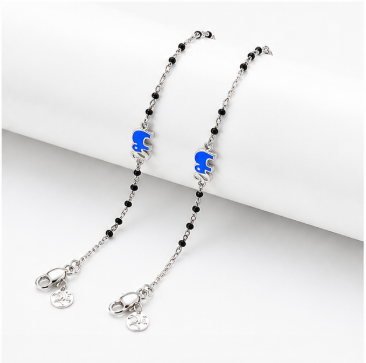 Cute Elephant Nazariya Bracelet in 925 Sterling Silver