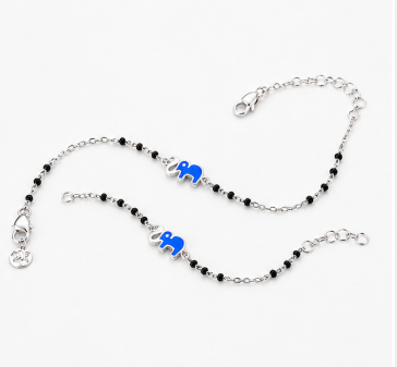 Cute Elephant Nazariya Bracelet in 925 Sterling Silver