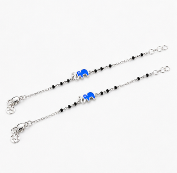 Cute Elephant Nazariya Bracelet in 925 Sterling Silver