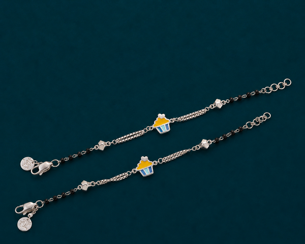 Cute Cupcake Nazariya Bracelet in 925 Sterling Silver
