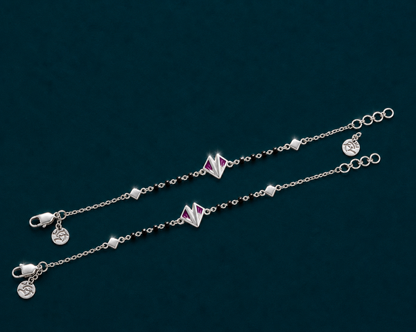 Elegant V Shape Nazariya Bracelet in 925 Sterling Silver
