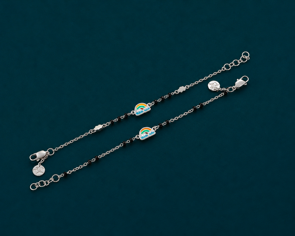 Rainbow Cloud Nazariya Bracelet in 925 Sterling Silver