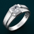 Elegant Princess-Cut Solitaire Ring in 925 Sterling Silver