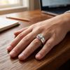 Premium Square-Cut Solitaire Ring – 925 Sterling Silver Statement Ring for Men & Women