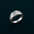 Men’s Cushion-Cut Solitaire Ring – 925 Sterling Silver with Textured Side Detailing