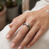 Opal Inlay Solitaire Ring in 925 Sterling Silver