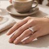 Oval Solitaire Twist Ring in 925 Sterling Silver