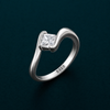Elegant Heart Solitaire Ring in 925 Sterling Silve