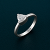 Elegant Heart-Cut Solitaire Ring in 925 Sterling Silver | Minimal