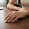 Elegant Marquise Accent Solitaire Ring in 925 Sterling Silver