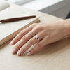Elegant Curved Open Solitaire Ring in 925 Sterling Silver