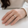 Classic Groove Solitaire Ring in 925 Sterling Silver