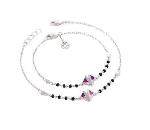 Elegant V Shape Nazariya Bracelet in 925 Sterling Silver