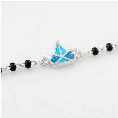 Elegant Origami Bird Nazariya Bracelet in 925 Sterling Silver